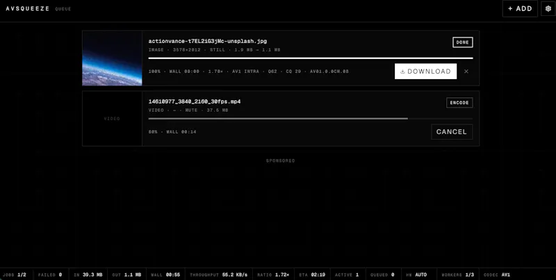 AVSqueeze screenshot 2