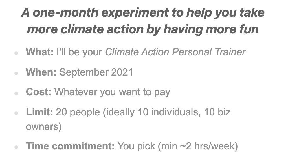 Climate Action Personal Trainer gallery image