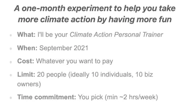 Climate Action Personal Trainer gallery image