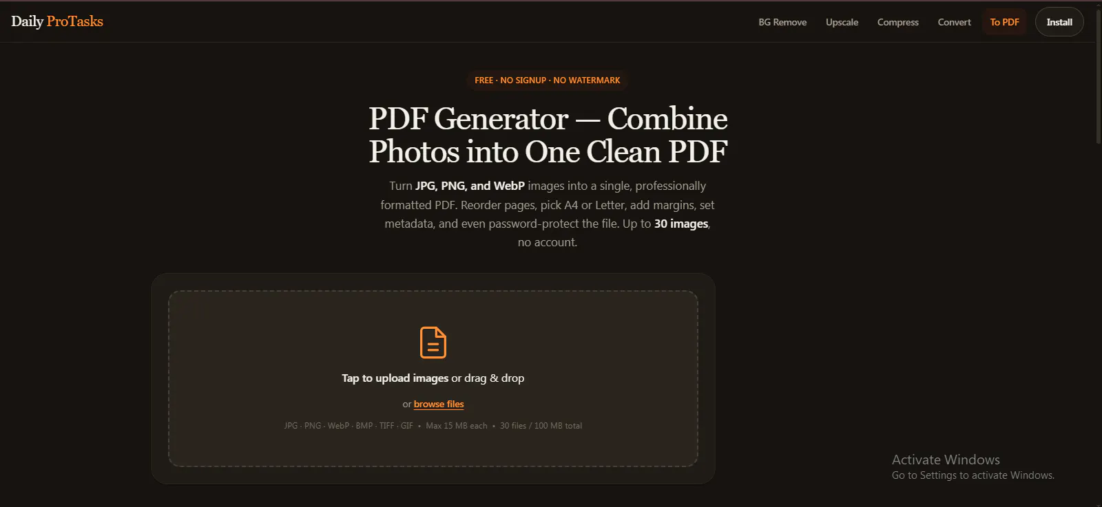 DailyProTasks: 5 Free Image Utilities screenshot 4