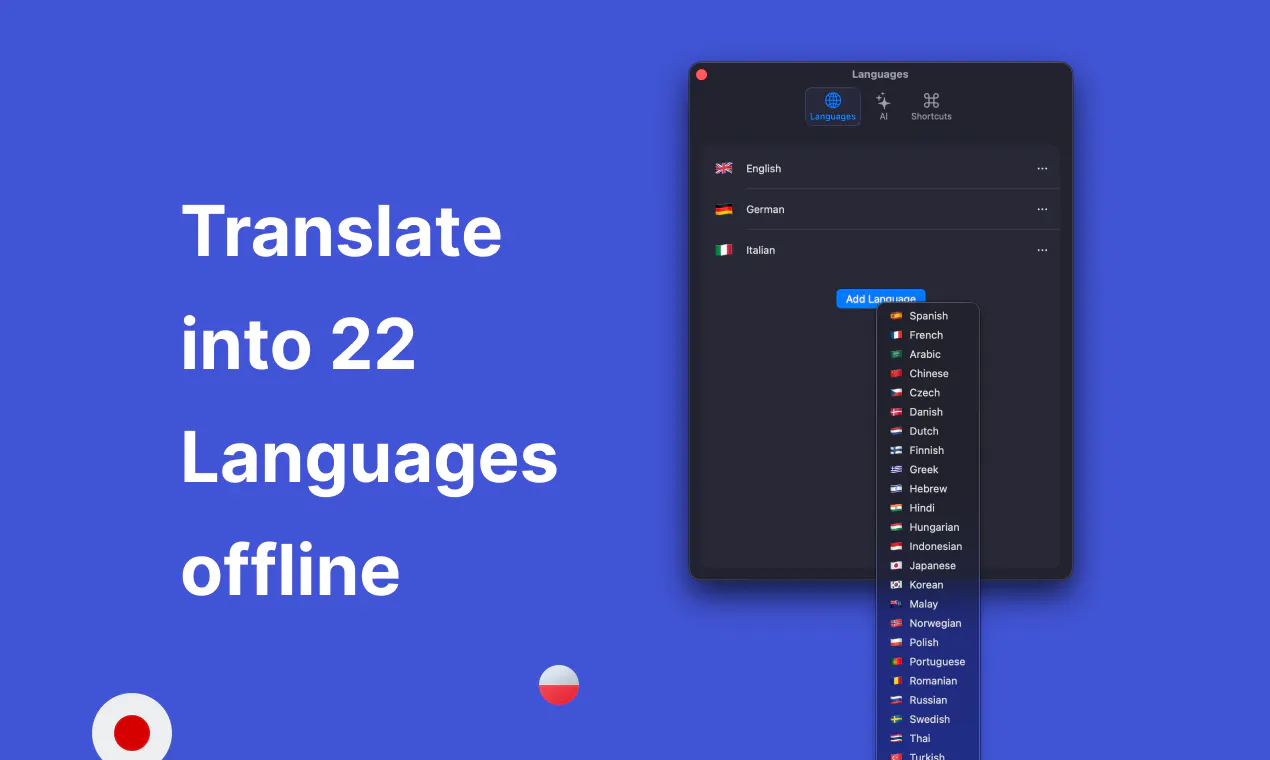 Linguo Translate - for macOS gallery image