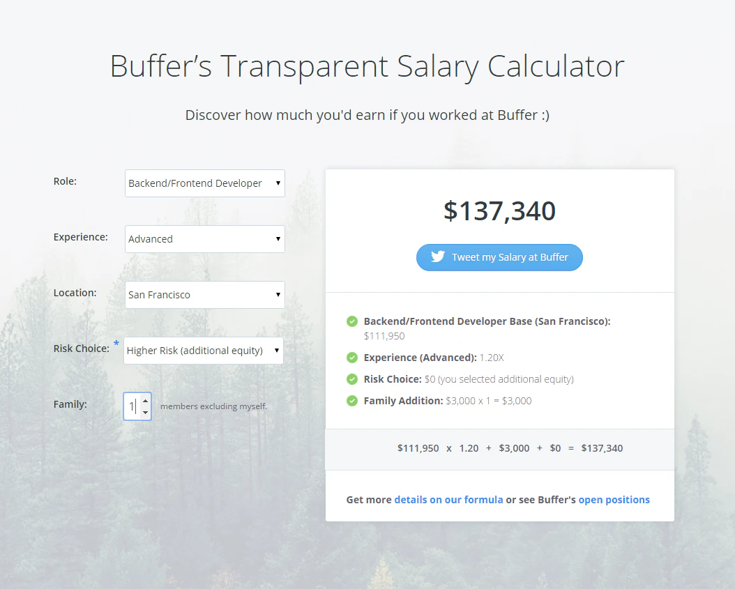 Salary Calculator by Buffer