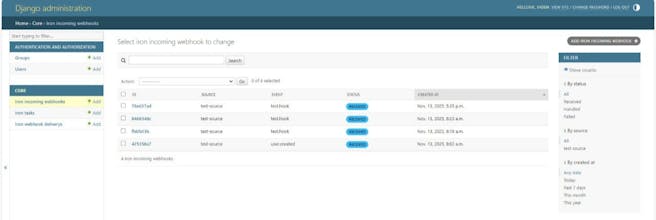 IronRelay — Django task & webhook engine gallery image