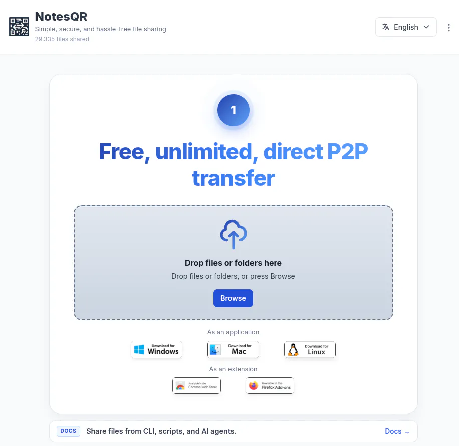 NotesQR - P2P file sharing gallery image