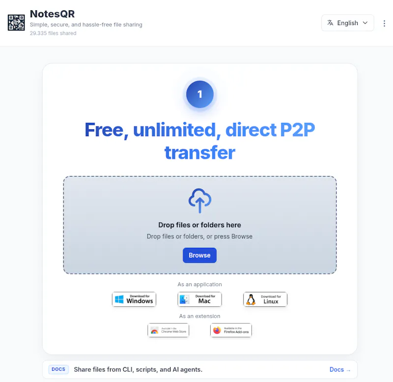 NotesQR - P2P file sharing screenshot 4