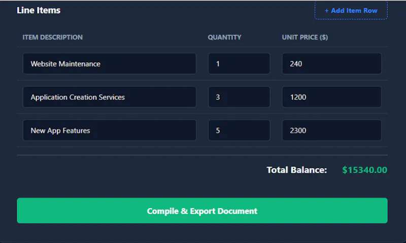 Jadexarts Suite Invoice Pro screenshot 3