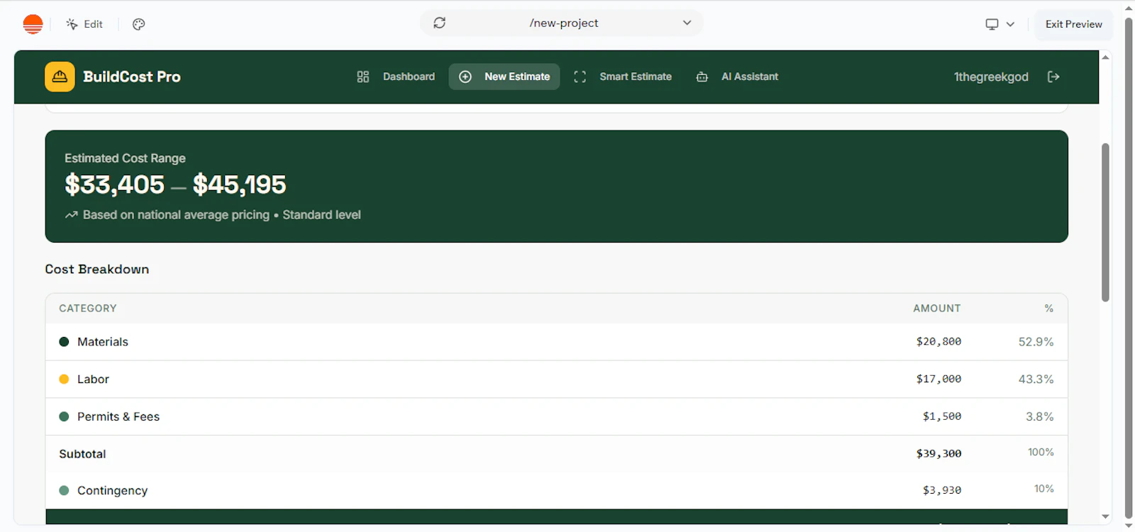 BuildCost Pro screenshot 7