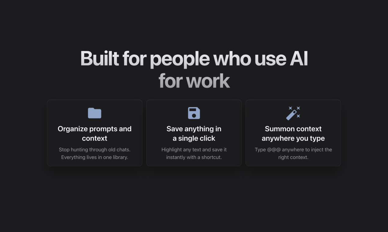 ContextOne - Main product screenshot demonstrating key features and user interface