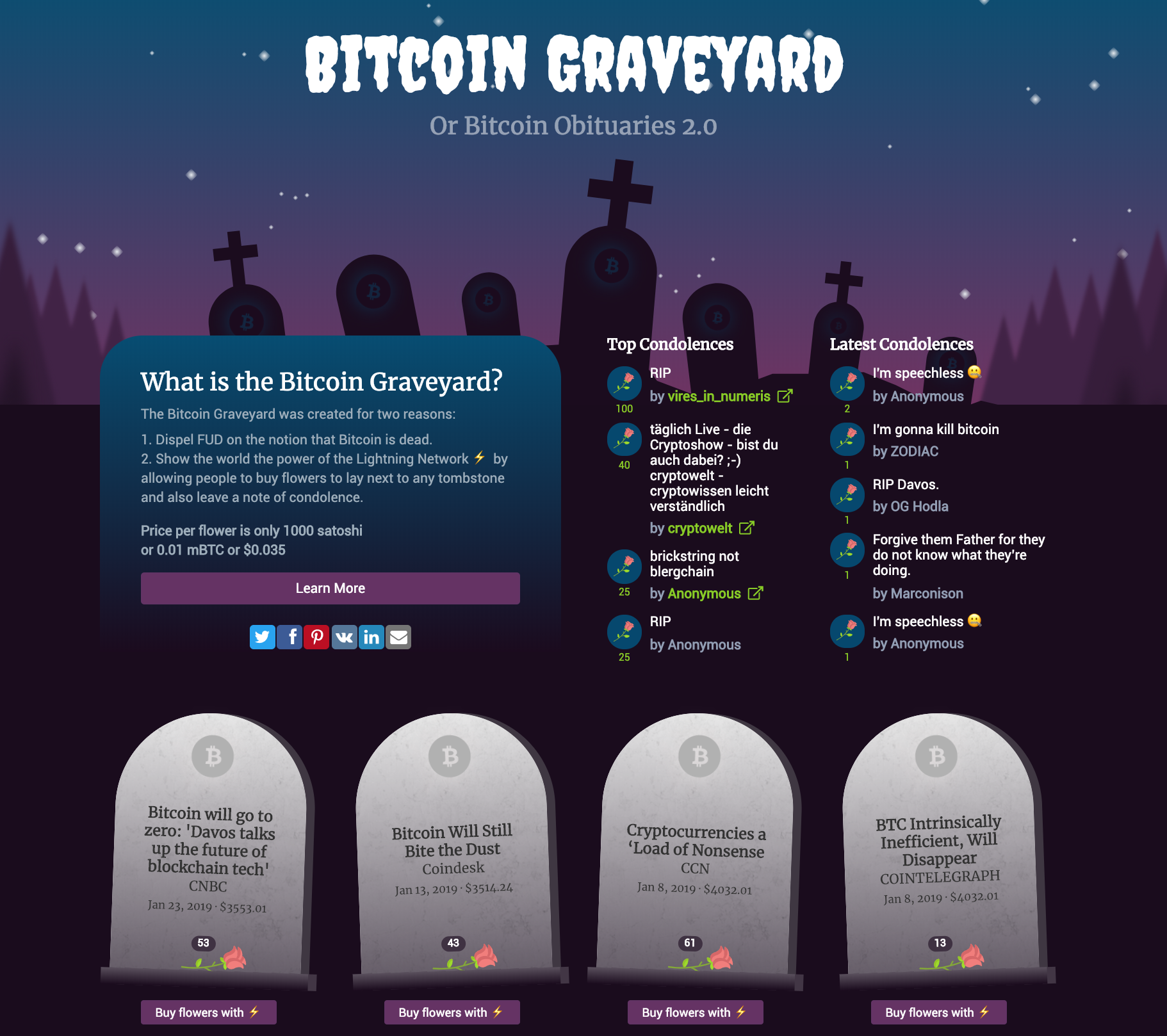 Bitcoin Graveyard or Bitcoin Obituaries 2.0 gallery image