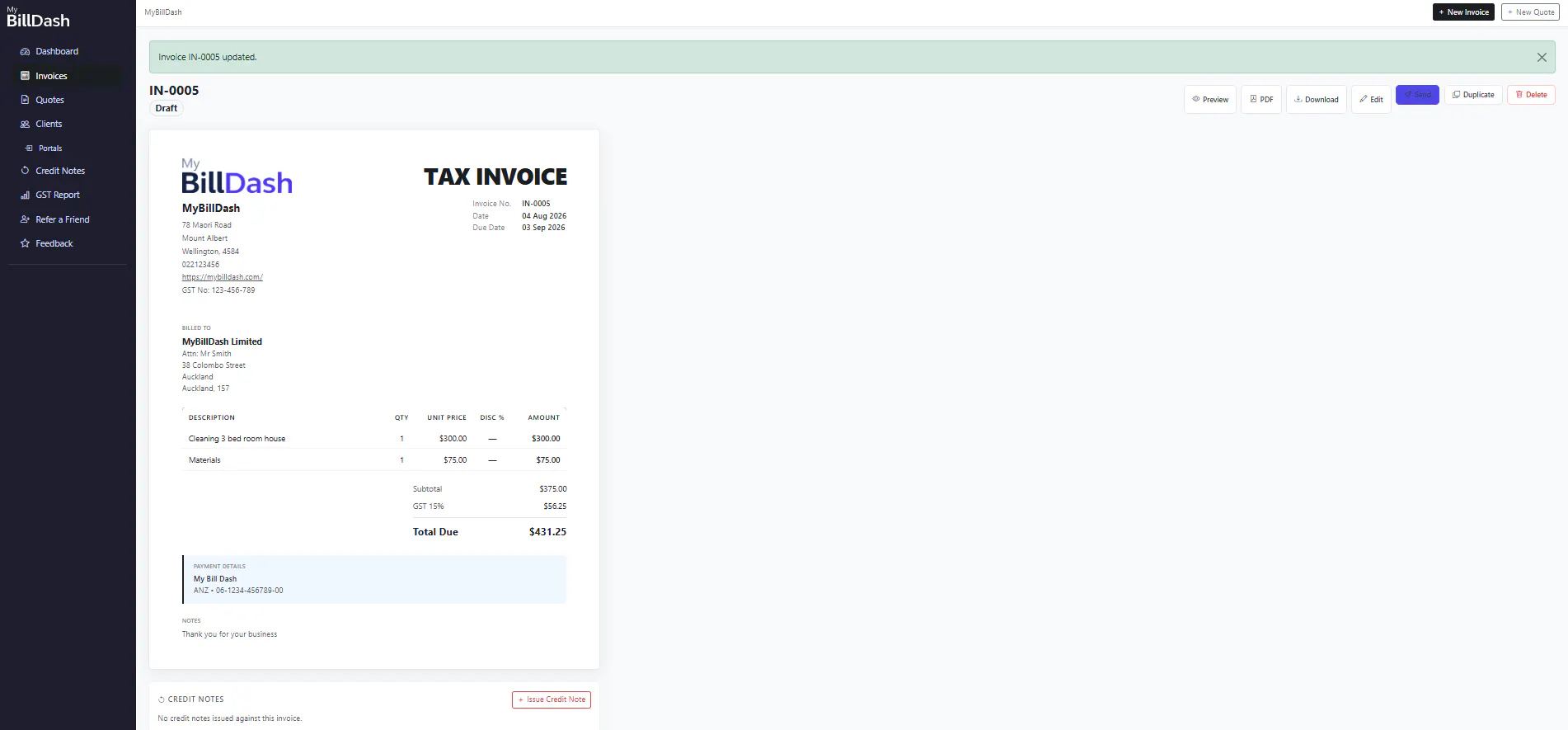 MyBillDash – Invoicing for Small Biz gallery image