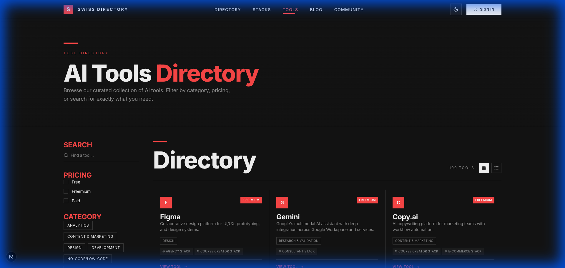Swiss Directory - Screenshot 4 showing product features and functionality