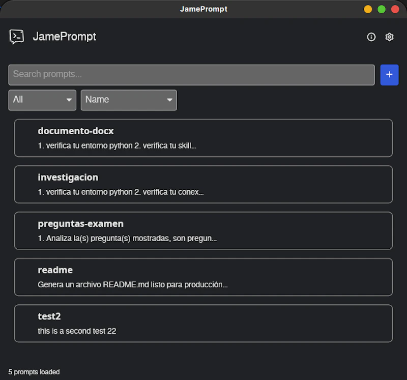 JamePrompt screenshot 6