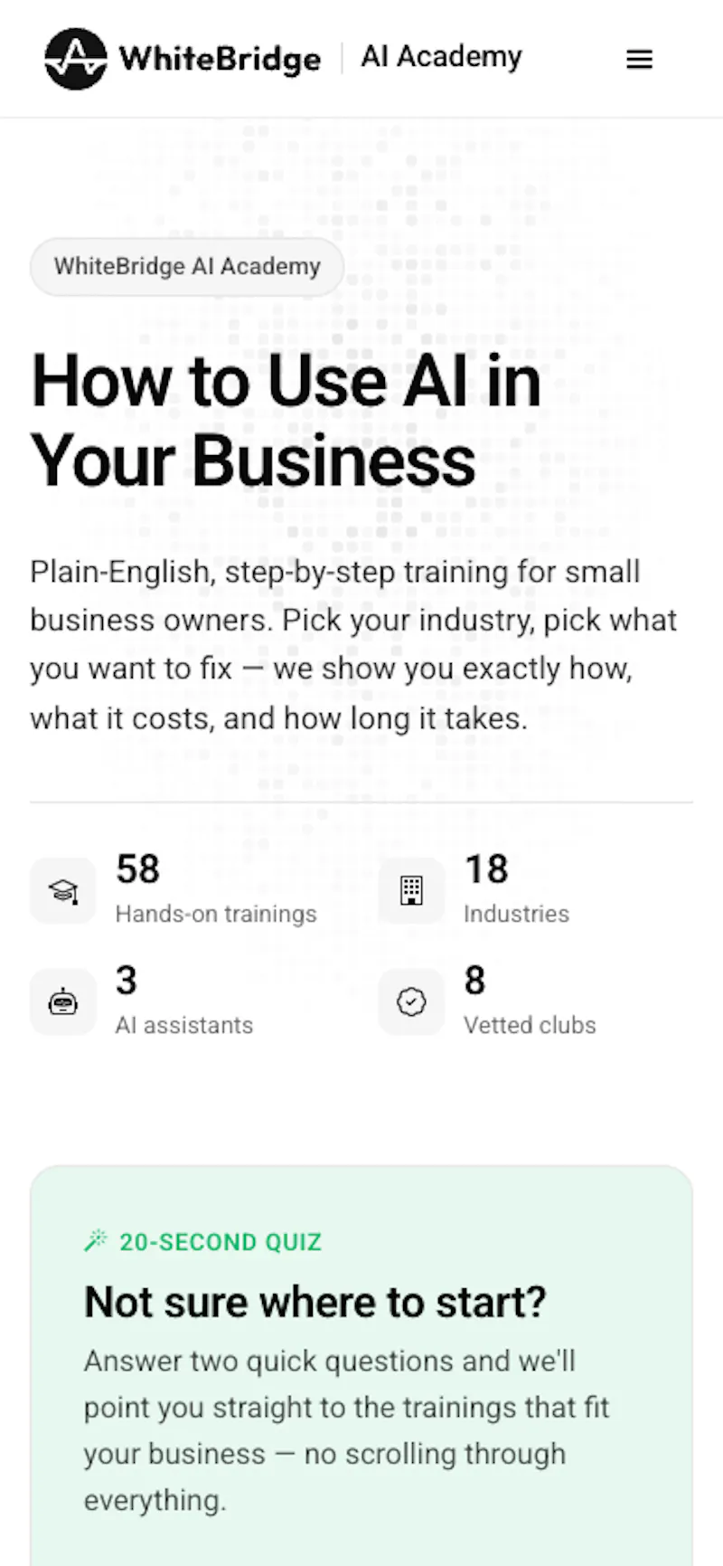 WhiteBridge AI Academy screenshot 4
