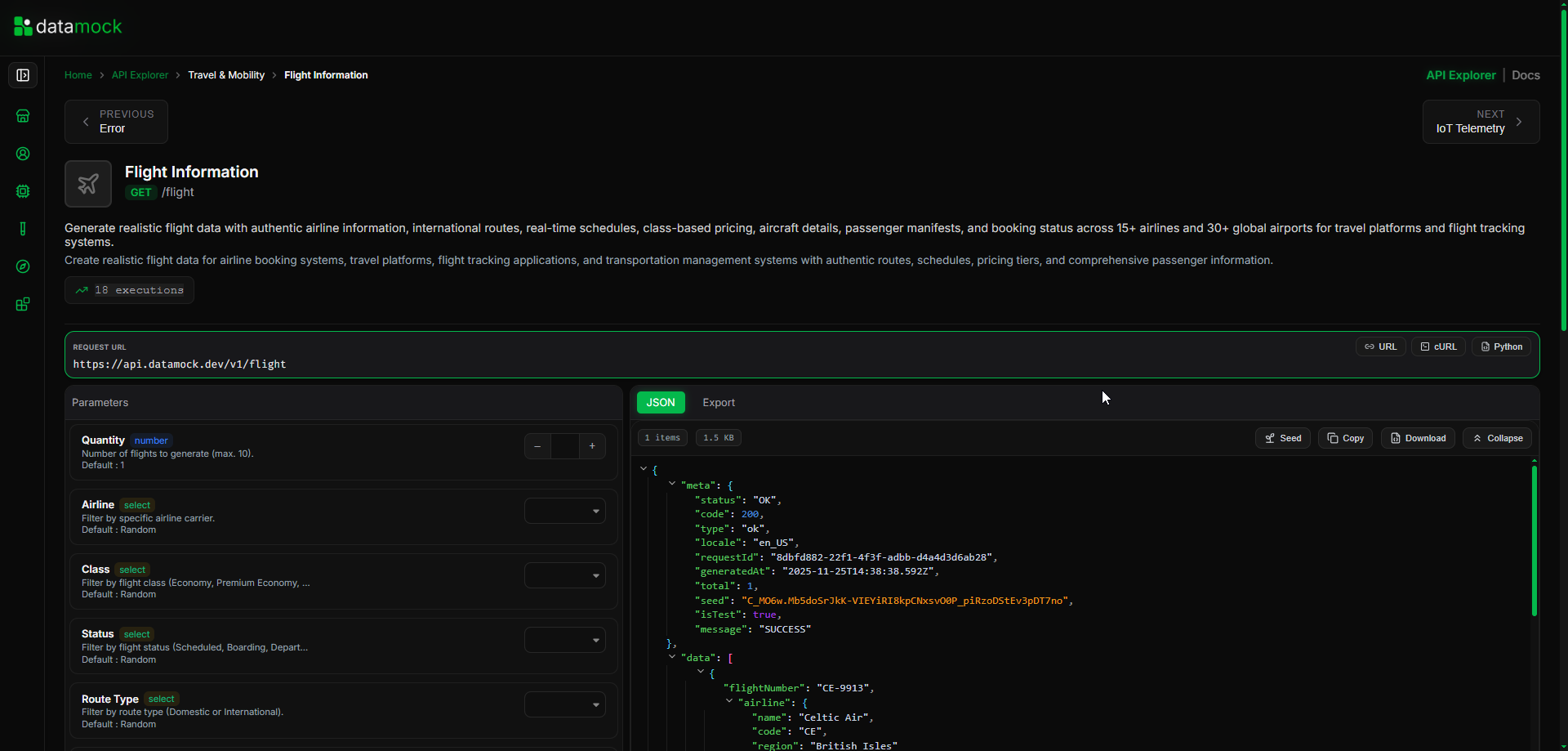 DataMock - Screenshot 2 showing product features and functionality