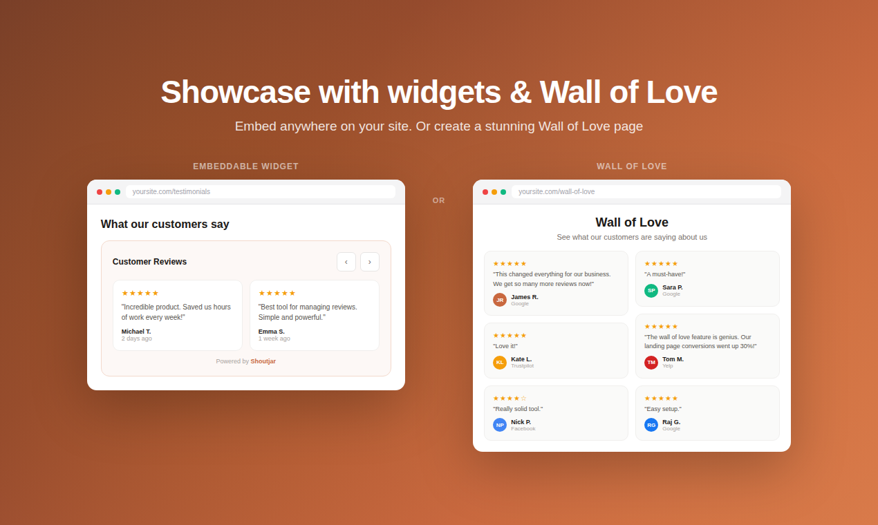 Shoutjar - Screenshot 4 showing product features and functionality