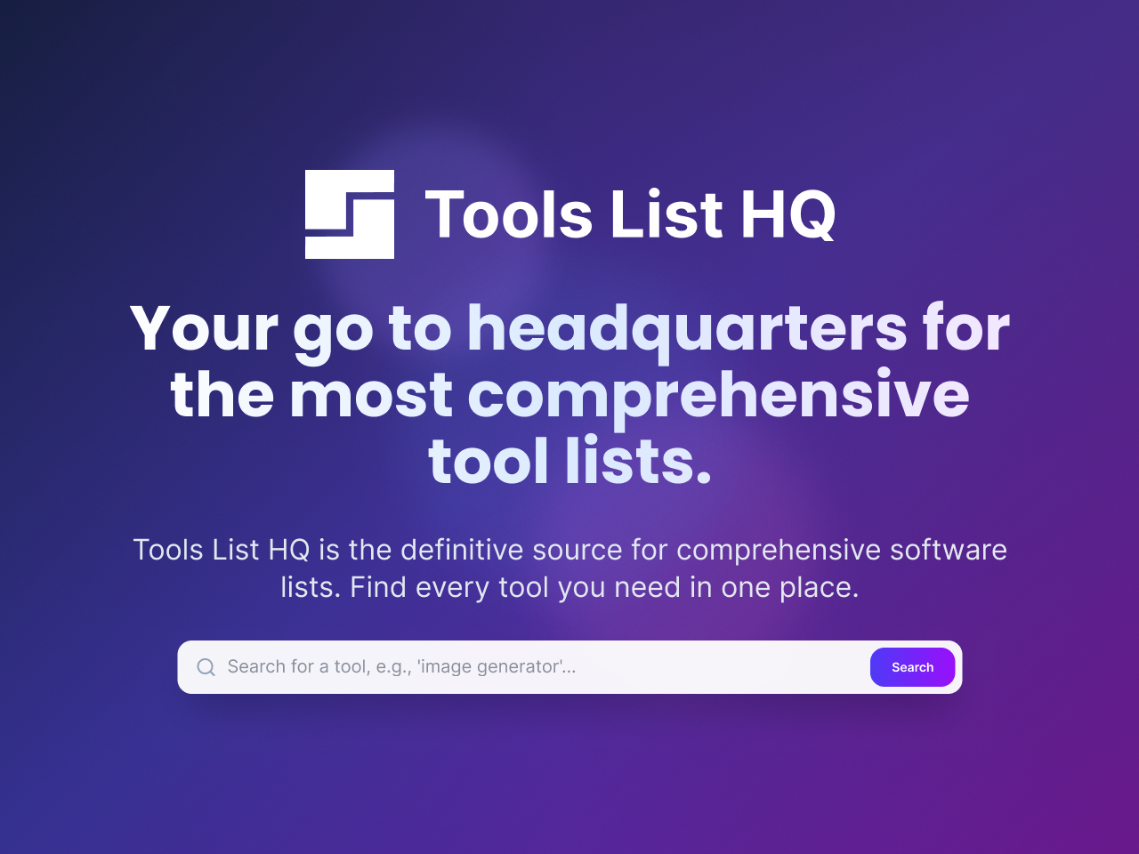 Mídia 1 de Lista de ferramentas HQ - A sede das ferramentas de IA.