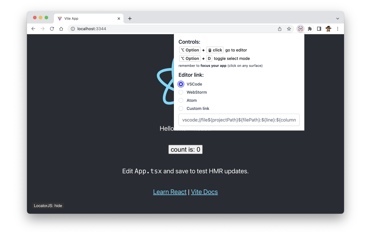وسائط locatorjs devtool 1