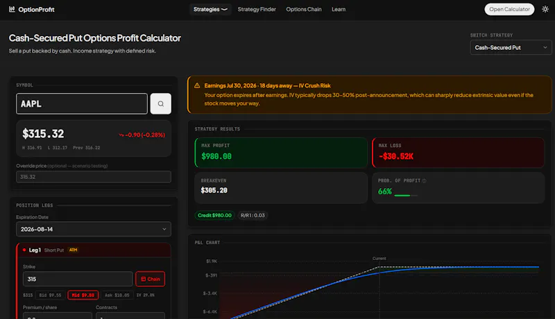 OptionProfit screenshot 2