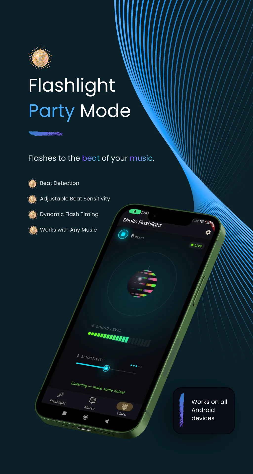 Shake Flashlight: Morse+Disco gallery image