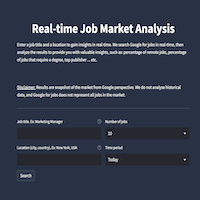 Análise de mercado de trabalho em tempo real