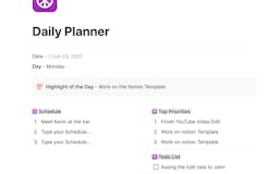 Awesome Daily Planner (Notion Template) media 2