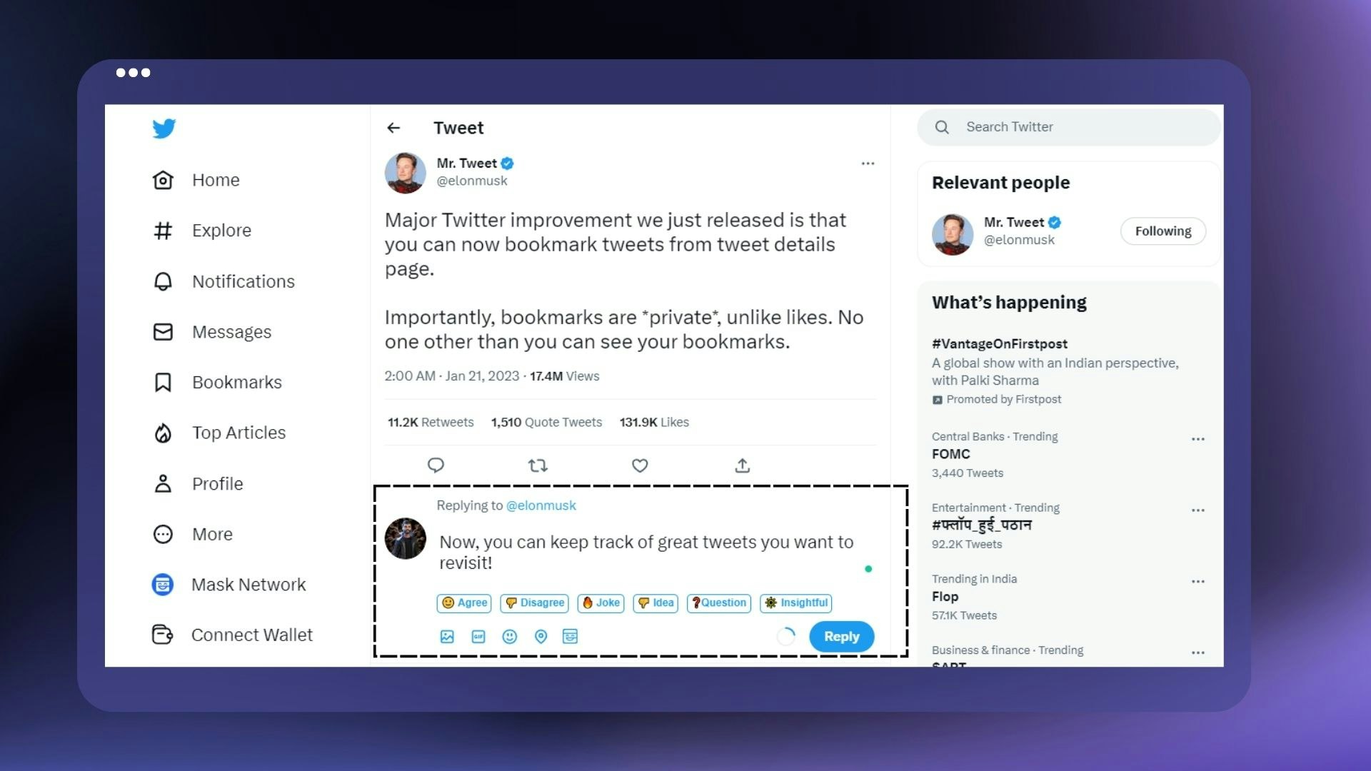 Reacti.ai - AI สำหรับการตอบกลับ Twitter - สัมผัสกับสังคมระดับต่อไปพร้อมคำตอบที่ขับเคลื่อนด้วย AI media 1
