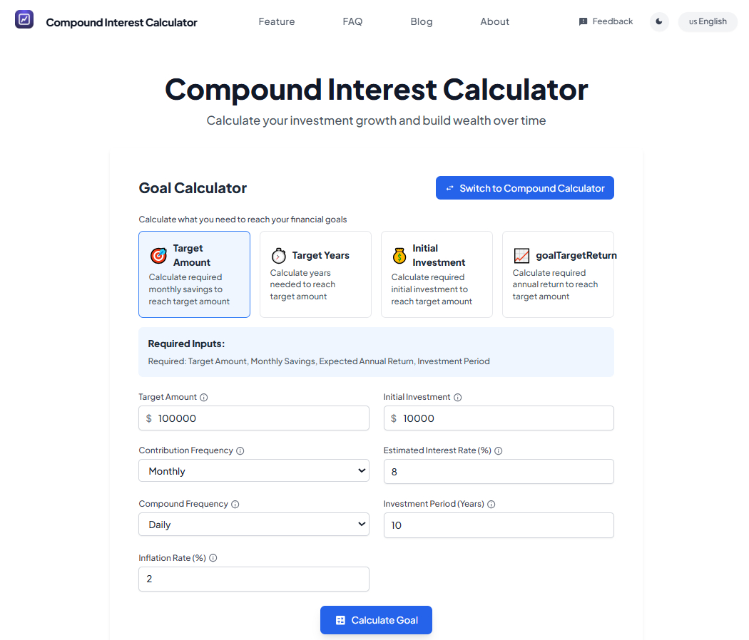 GoalGrowth Calculator gallery image