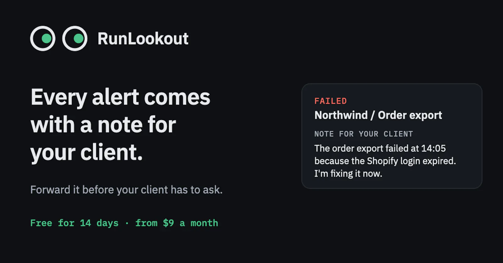 RunLookout screenshot 2