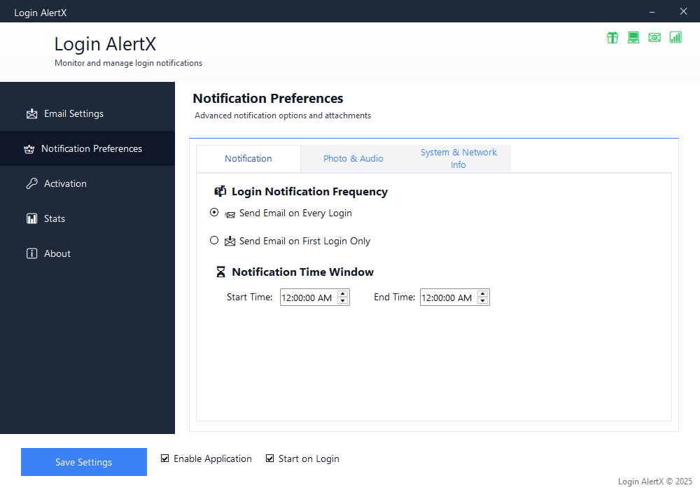 ログインalertx - Windows PCのリアルタイムログイン通知メディア3