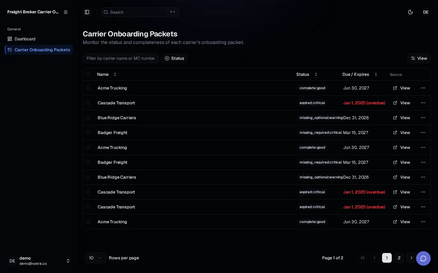 Freight Broker Carrier Onboarding Check gallery image