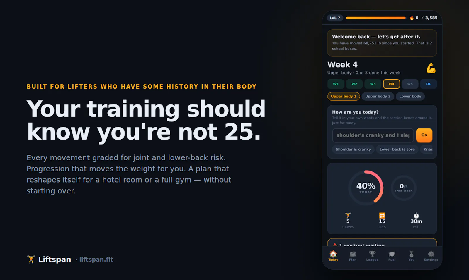 Liftspan screenshot 1