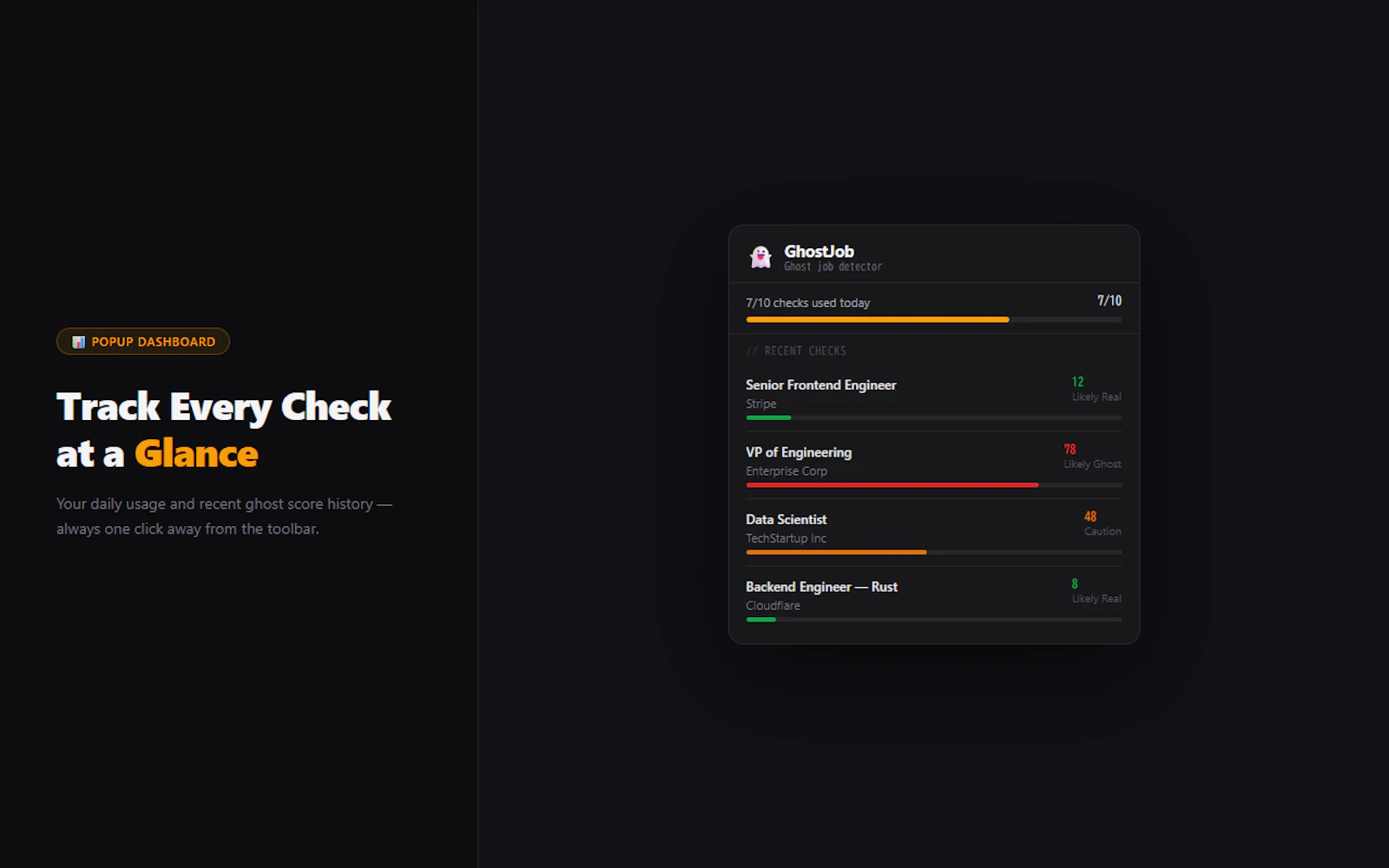 GhostJob screenshot 1