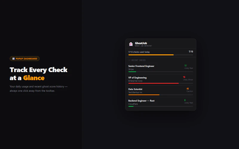 GhostJob screenshot 1