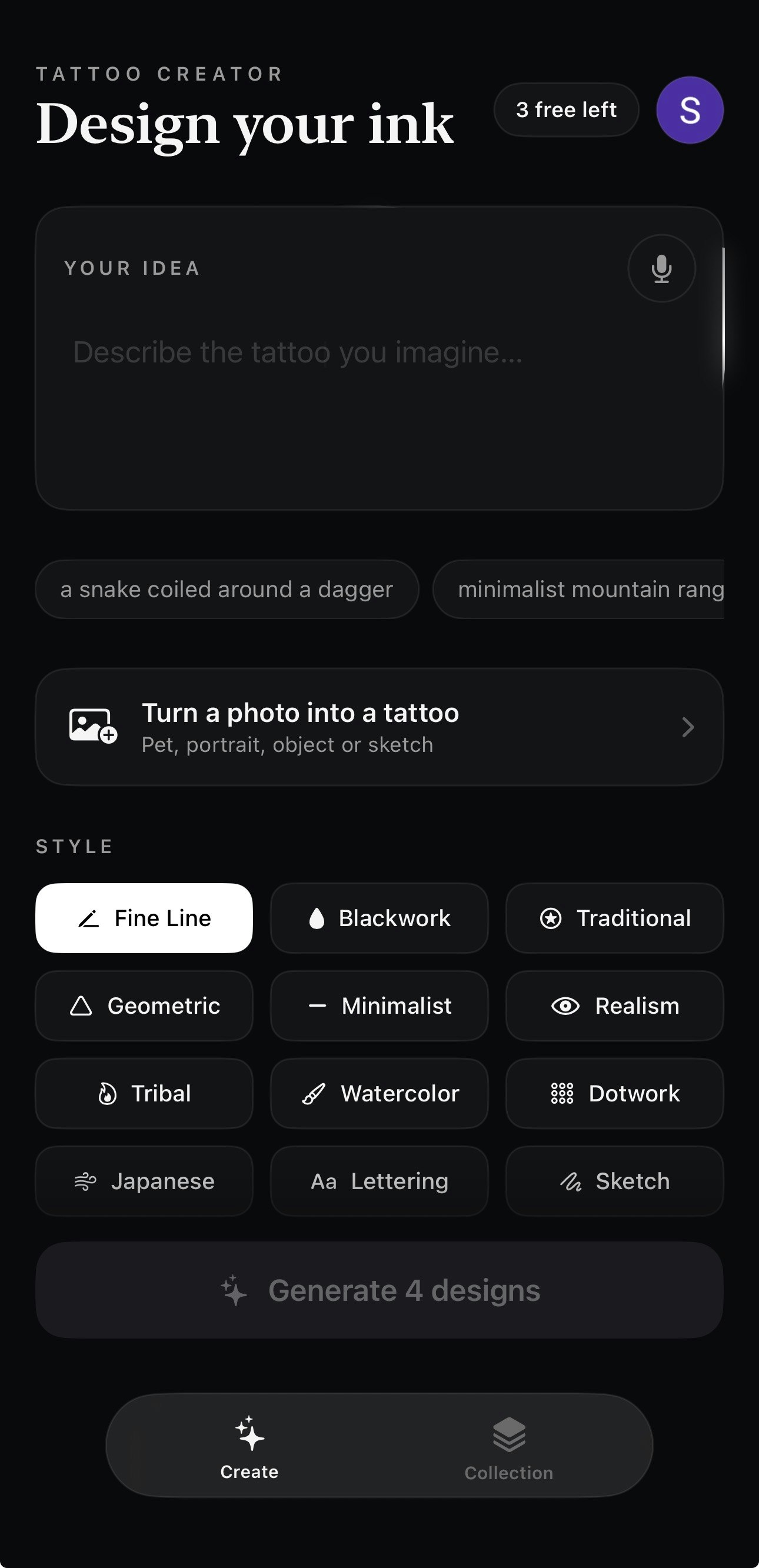 Tattoo Creator: AI Design gallery image