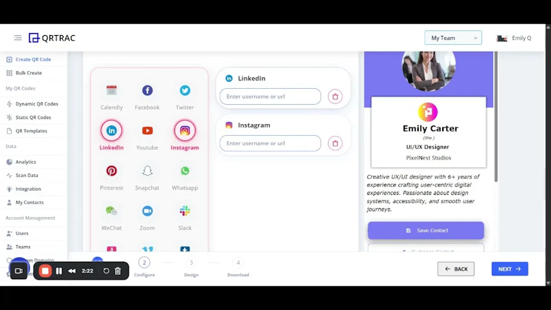 QRTRAC screenshot 1 (video preview)