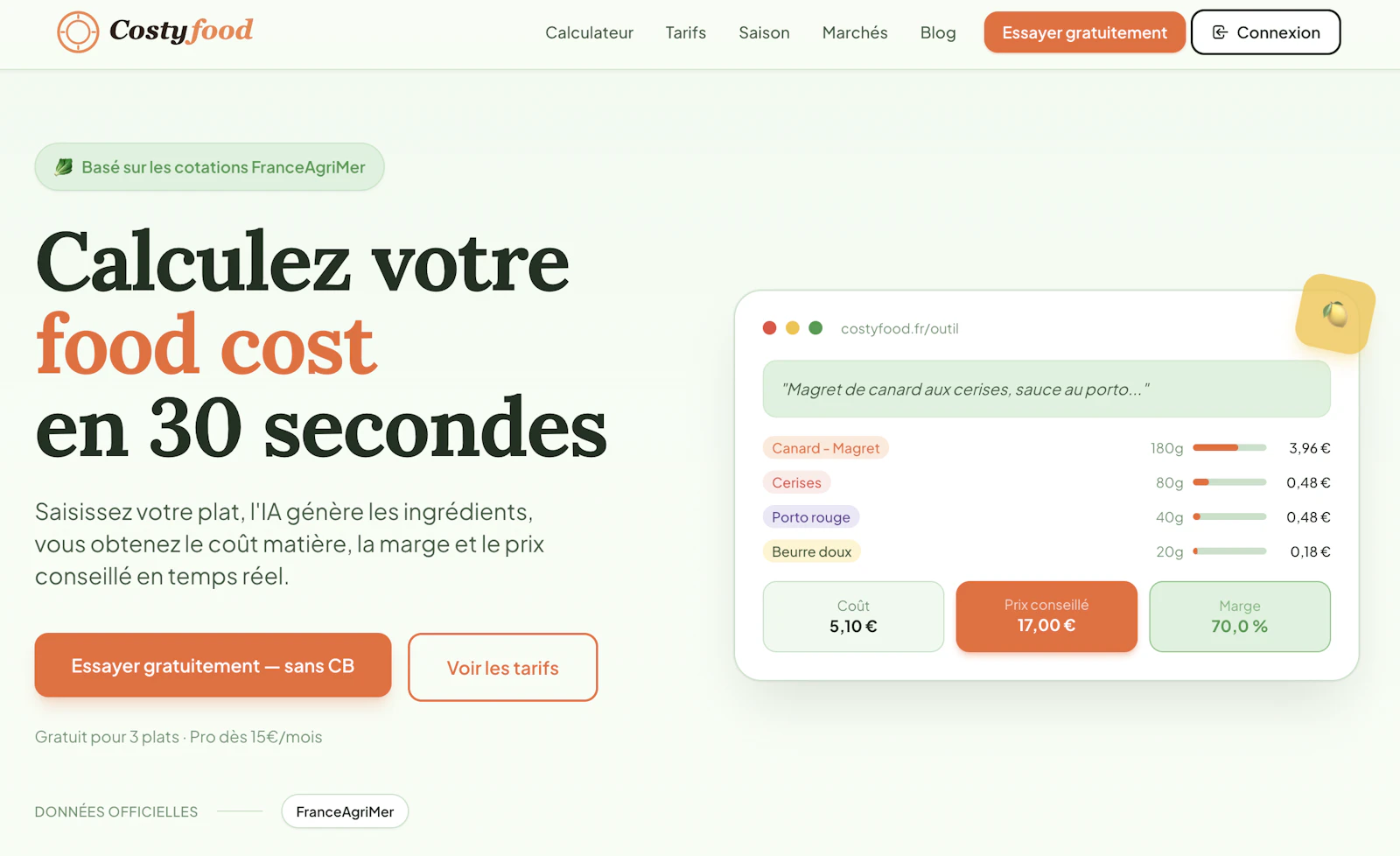 Costyfood screenshot 1