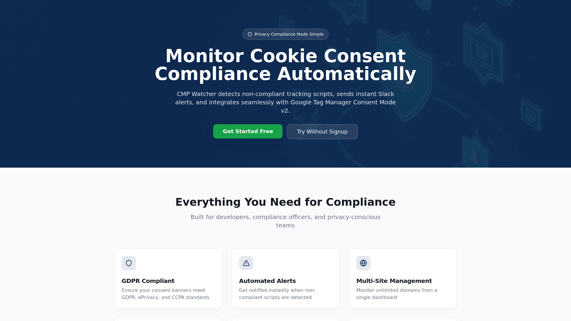 CMP Watcher - Main screenshot showing features and interface