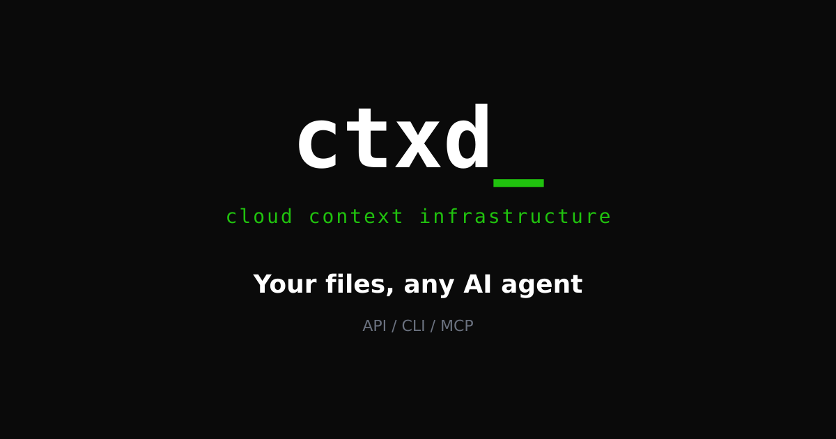CTXD: Your files, any AI agent gallery image