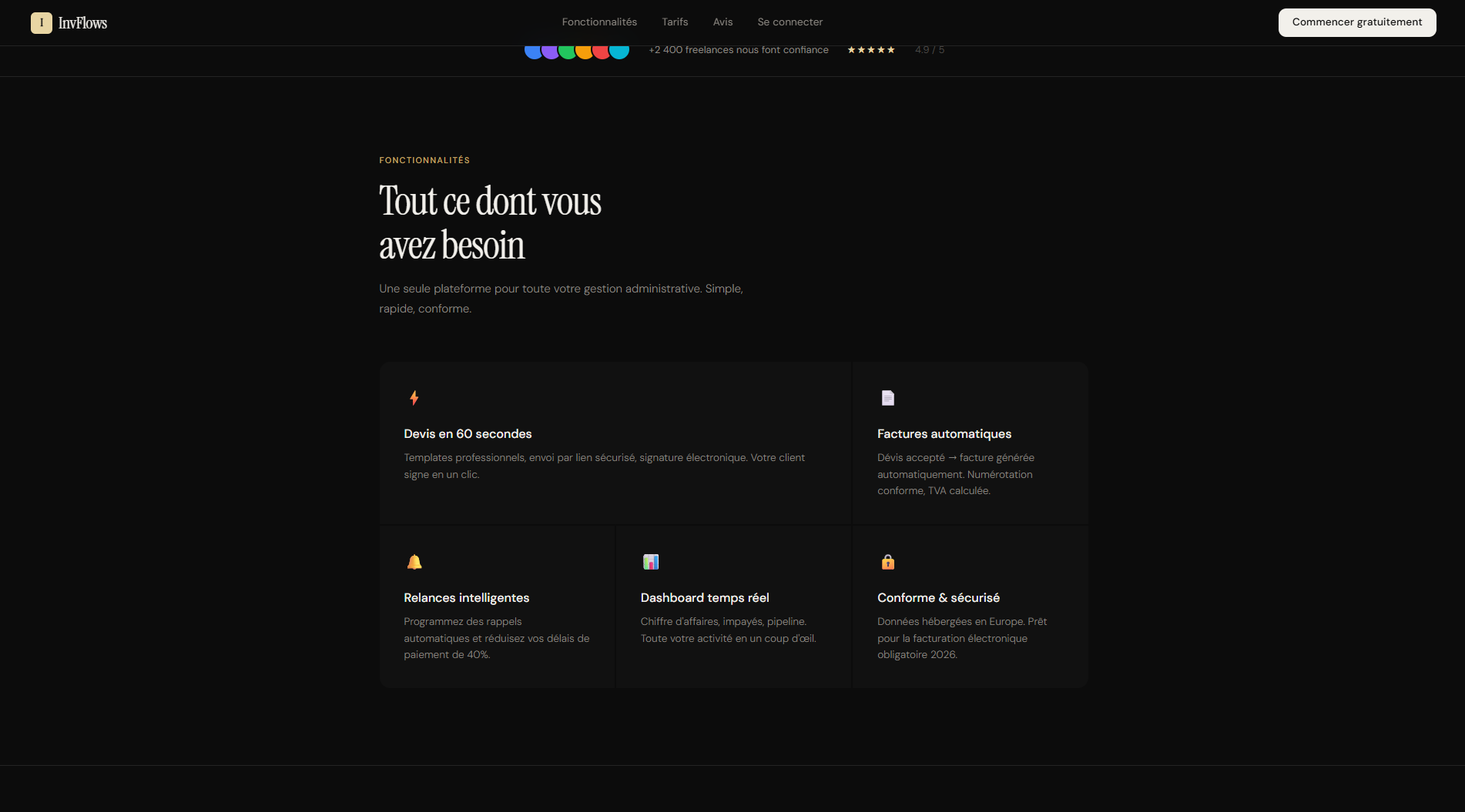 InvFlows La gestion admin des freelances gallery image