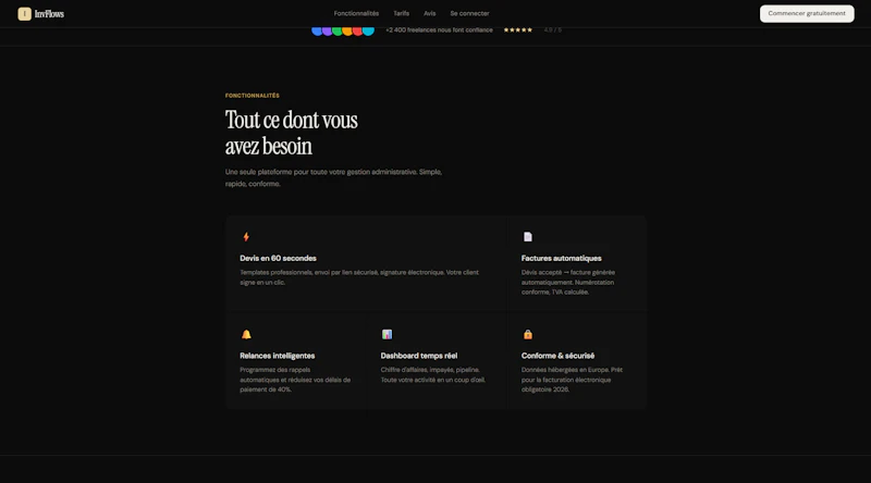 InvFlows La gestion admin des freelances screenshot 3