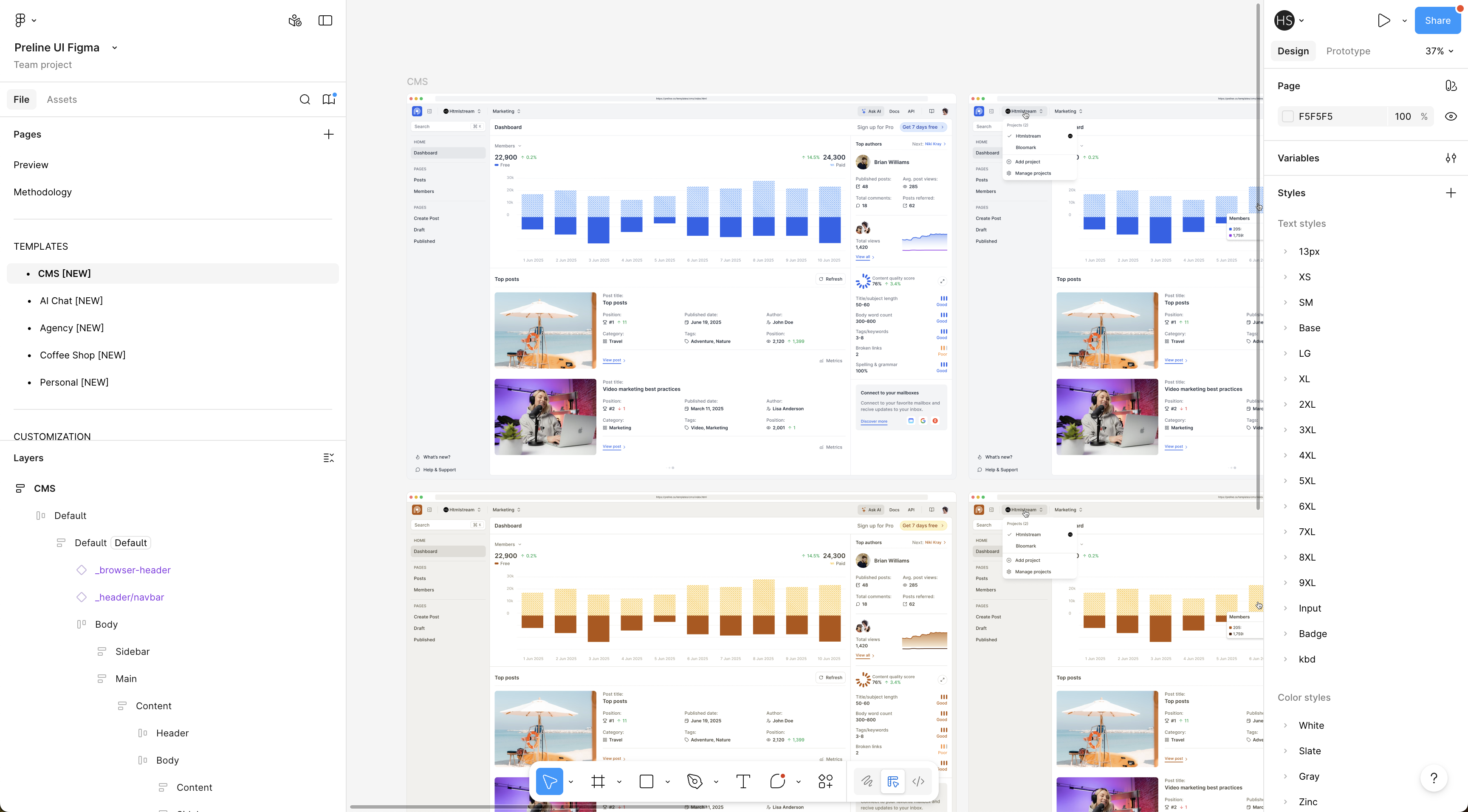 Preline UI Fimga v3.0 - Screenshot 2 showing product features and functionality
