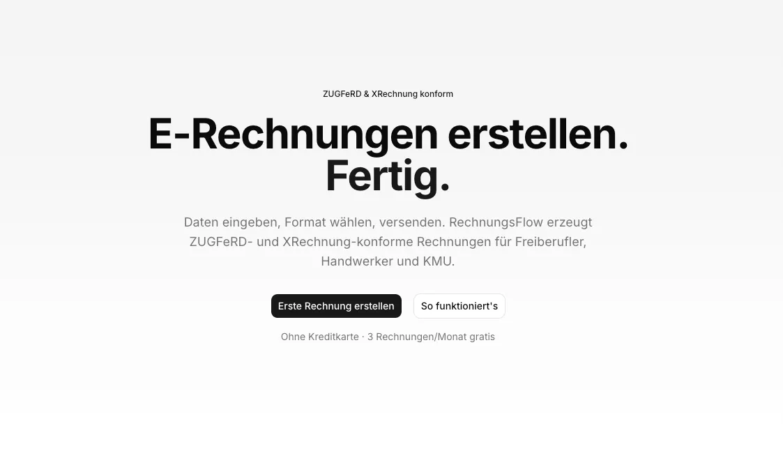 Banner del producto RechnungsFlow