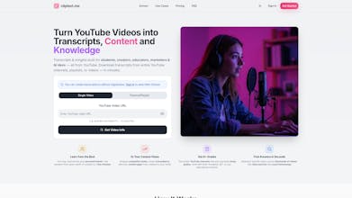 Cliptext.me - Youtube transcription tool gallery image