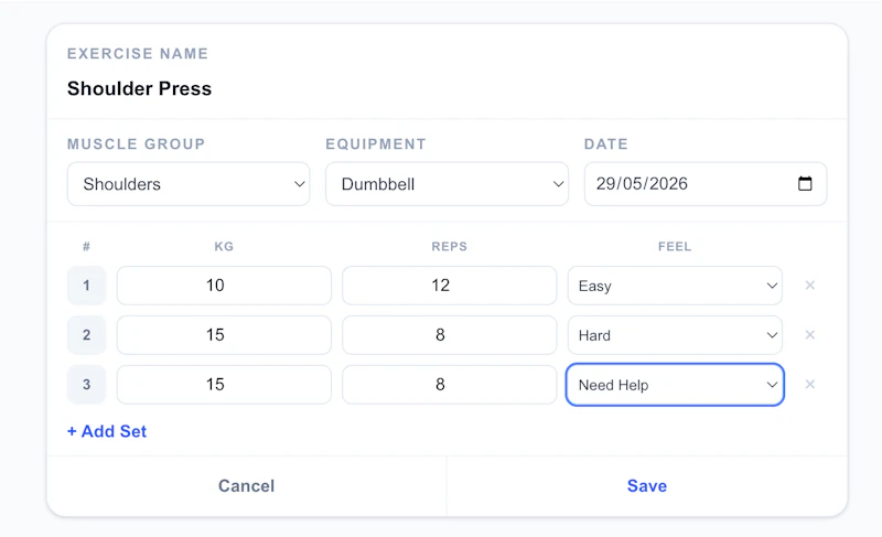 Free Gym Rep Tracker App screenshot 1