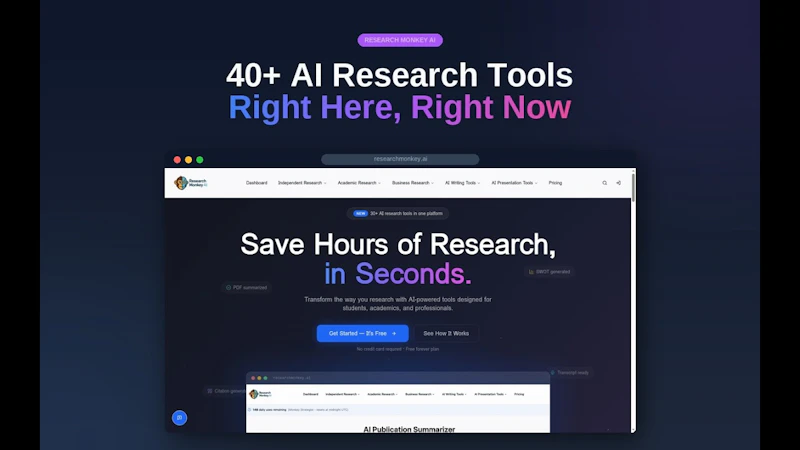 ResearchMonkey AI screenshot 1 (video preview)