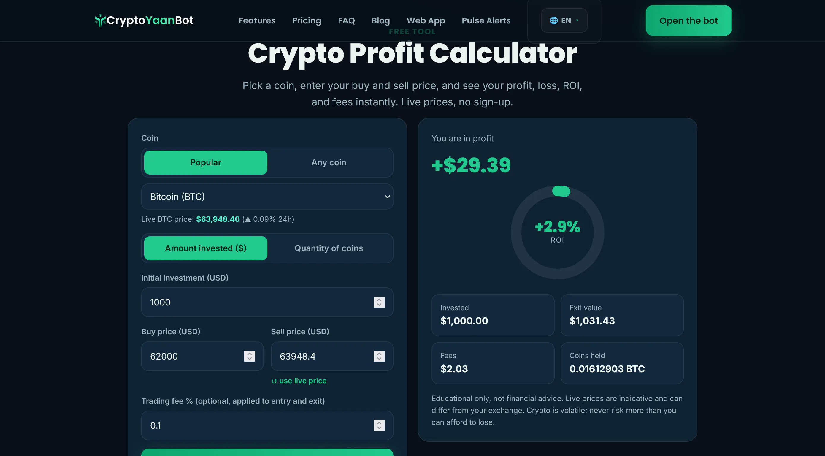 CryptoYaanBot gallery image