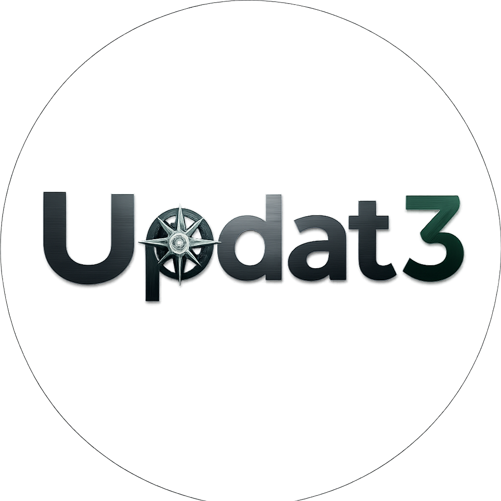 Updat3 - Product Hunt launch logo and brand identity