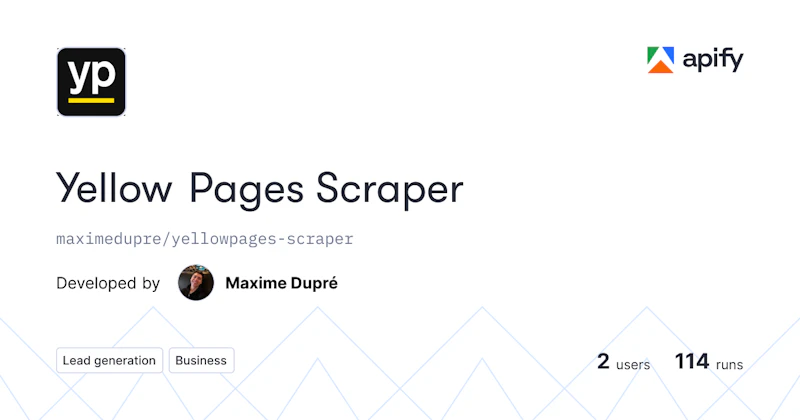 Yellow Pages Scraper screenshot 1