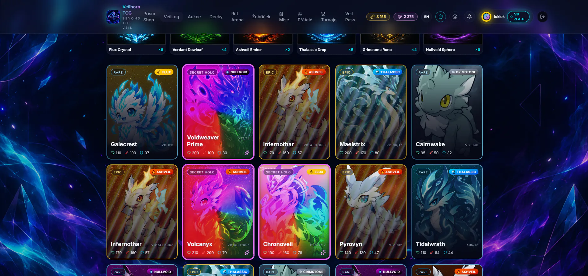 Veilborn TCG Browser card game. gallery image