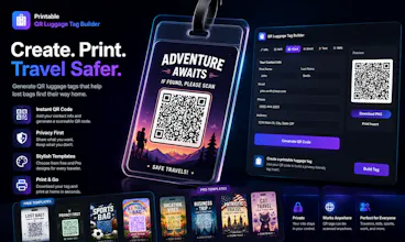 Printable QR Luggage Tag Builder gallery image